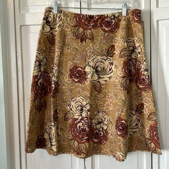 Vintage St. Johns Bay Fall Corduroy a-line skirt - 100% cotton - Size 12 - Picture 1 of 6